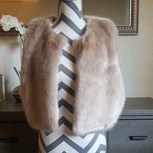 Topshop petite fur vest
